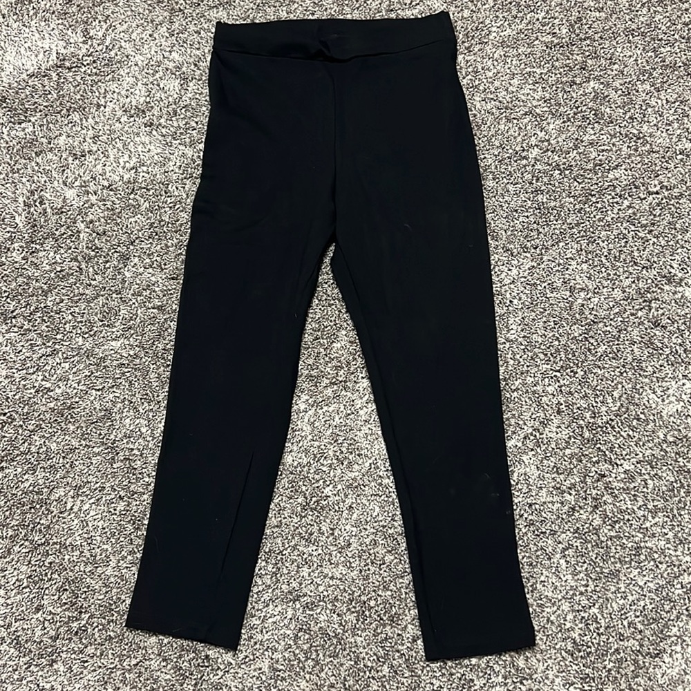 Thick Capri long Black Leggings